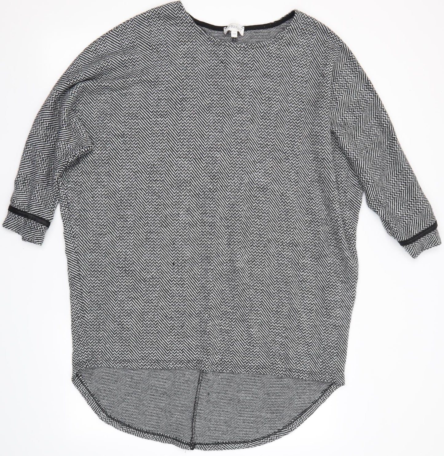 Womens UK Size M Apricot Grey Pullover Jumper