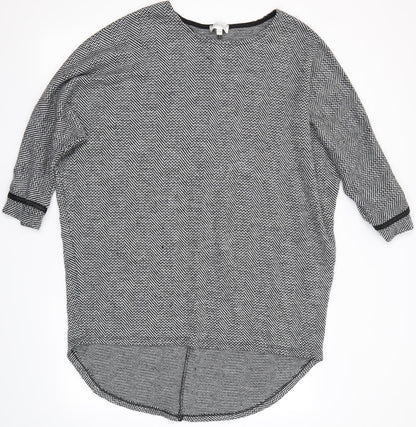 Womens UK Size M Apricot Grey Pullover Jumper