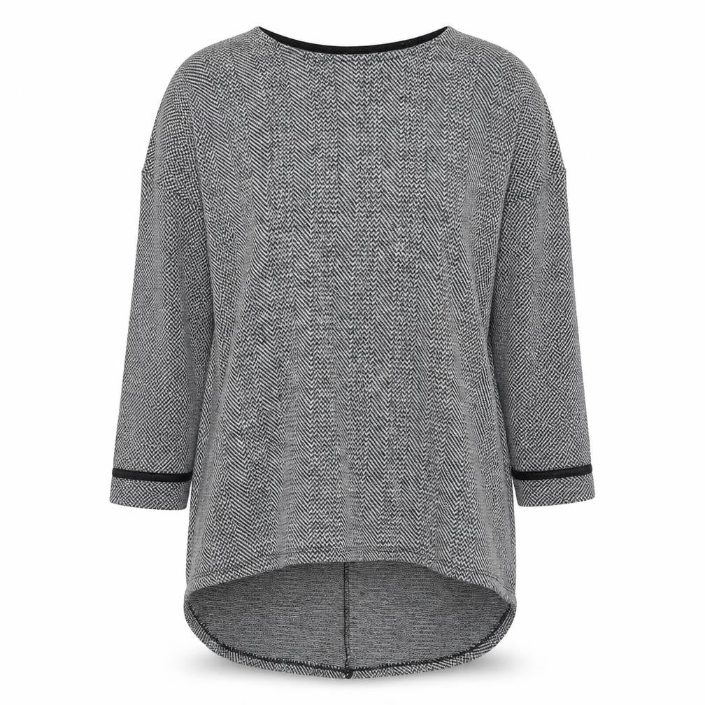 Womens UK Size M Apricot Grey Pullover Jumper