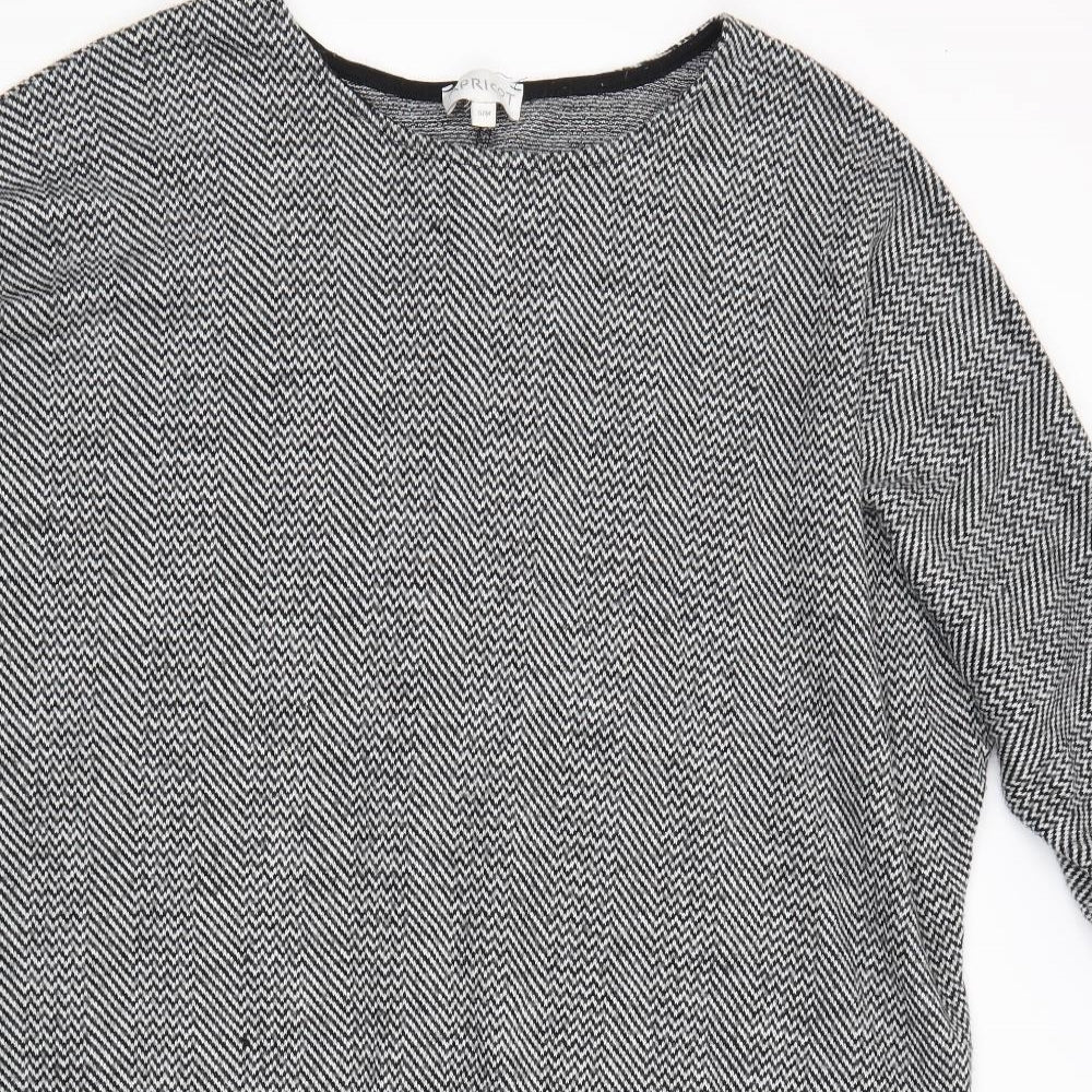 Womens UK Size M Apricot Grey Pullover Jumper
