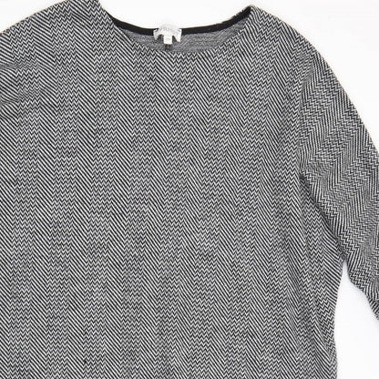 Womens UK Size M Apricot Grey Pullover Jumper