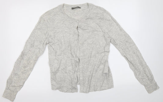 Womens UK Size M Oasis Grey Cardigan Jumper