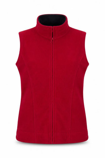 Front view of Isle women’s pink gilet coatigan, size UK 12