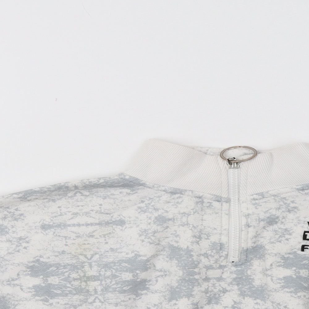 Primark Girls Grey Batik  Henley Sweatshirt Size 7-8 Years