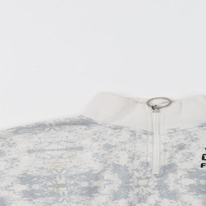 Primark Girls Grey Batik  Henley Sweatshirt Size 7-8 Years