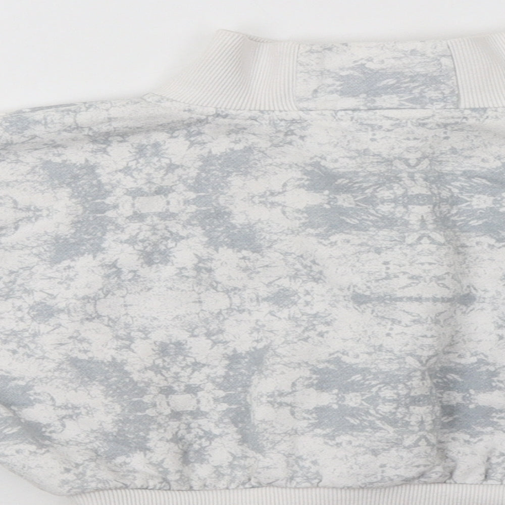 Primark Girls Grey Batik  Henley Sweatshirt Size 7-8 Years
