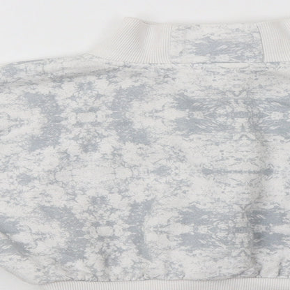 Primark Girls Grey Batik  Henley Sweatshirt Size 7-8 Years