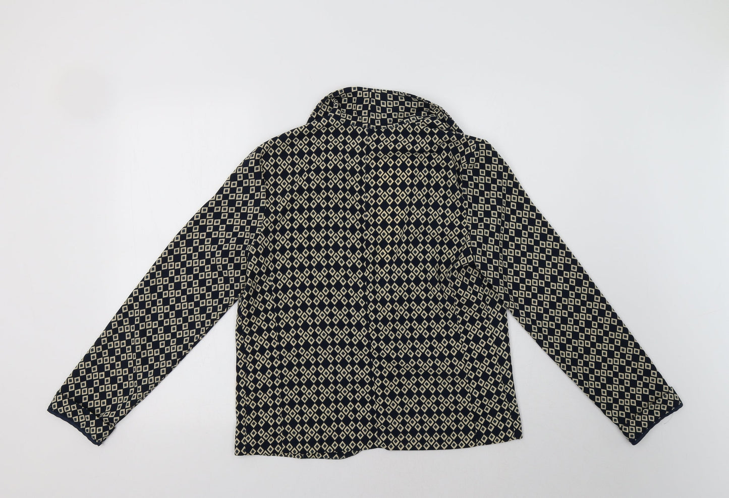 Primark Womens Blue Geometric  Jacket Blazer Size 10