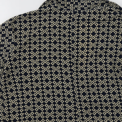 Primark Womens Blue Geometric  Jacket Blazer Size 10