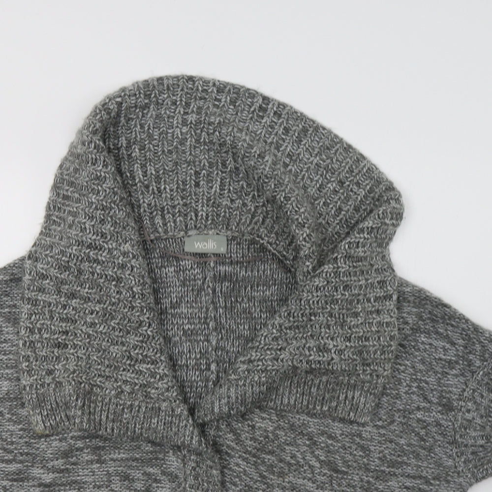 Womens UK Size S Wallis Grey Cardigan Jumper