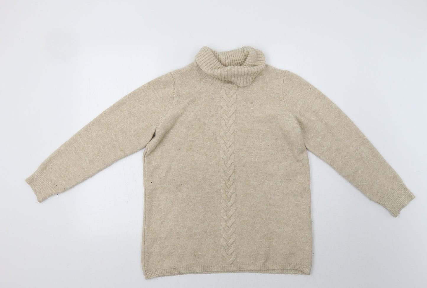 Womens UK Size S Peacocs Beige Pullover Jumper