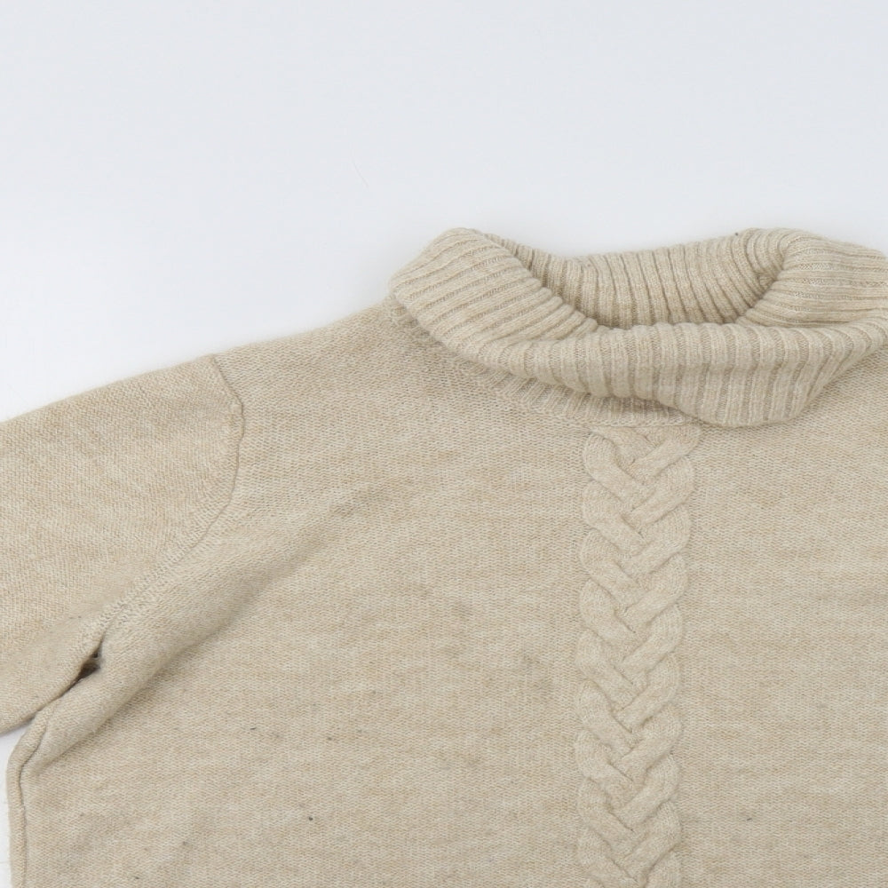 Womens UK Size S Peacocs Beige Pullover Jumper