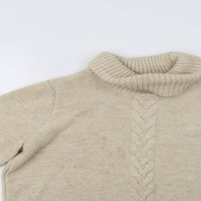 Womens UK Size S Peacocs Beige Pullover Jumper