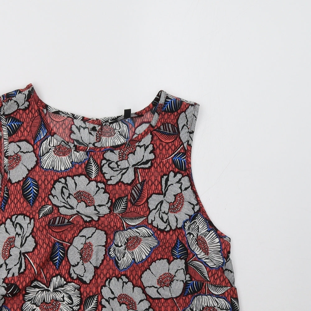 Womens UK Size 10 New Look Multicoloured Basic Tank
