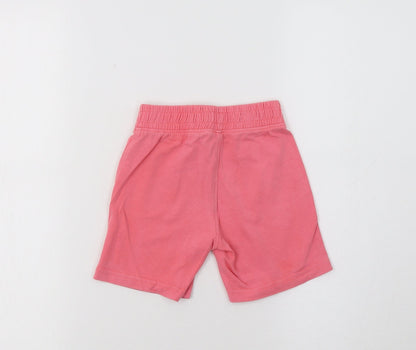 Preworn Girls Pink   Sweat Shorts Size 2 Years