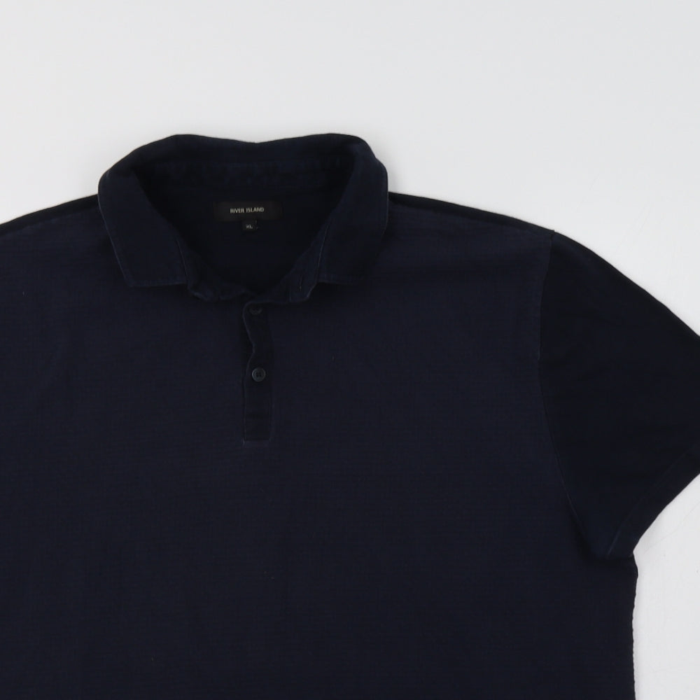 River Island Mens Blue    Polo Size XL