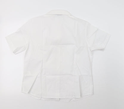 Womens UK Size 18 Disley White Basic Button-Up