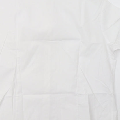 Womens UK Size 18 Disley White Basic Button-Up
