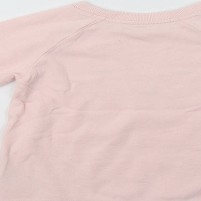 H&M Girls Pink   Pullover Sweatshirt Size 5 Years  - Rudolph