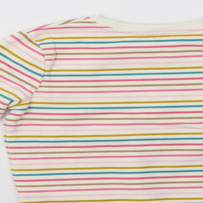 George Girls Multicoloured Striped  Pullover Sweatshirt Size 5-6 Years  - Happy