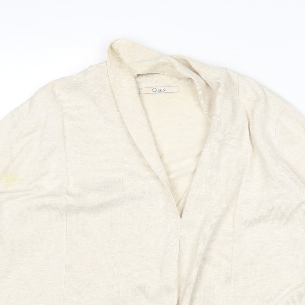 M&S Womens Beige   Cardigan Jumper Size 12