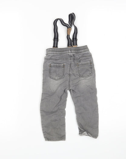 George Boys Grey    Jeans Size 12-18 Months  - Suspenders