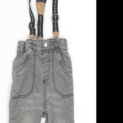 George Boys Grey    Jeans Size 12-18 Months  - Suspenders