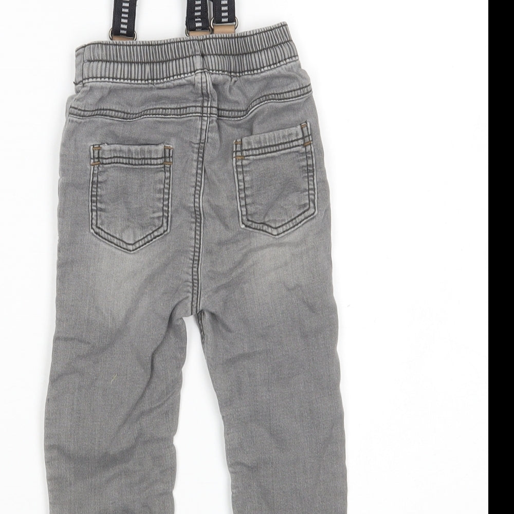 George Boys Grey    Jeans Size 12-18 Months  - Suspenders