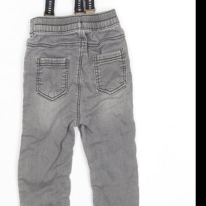 George Boys Grey    Jeans Size 12-18 Months  - Suspenders