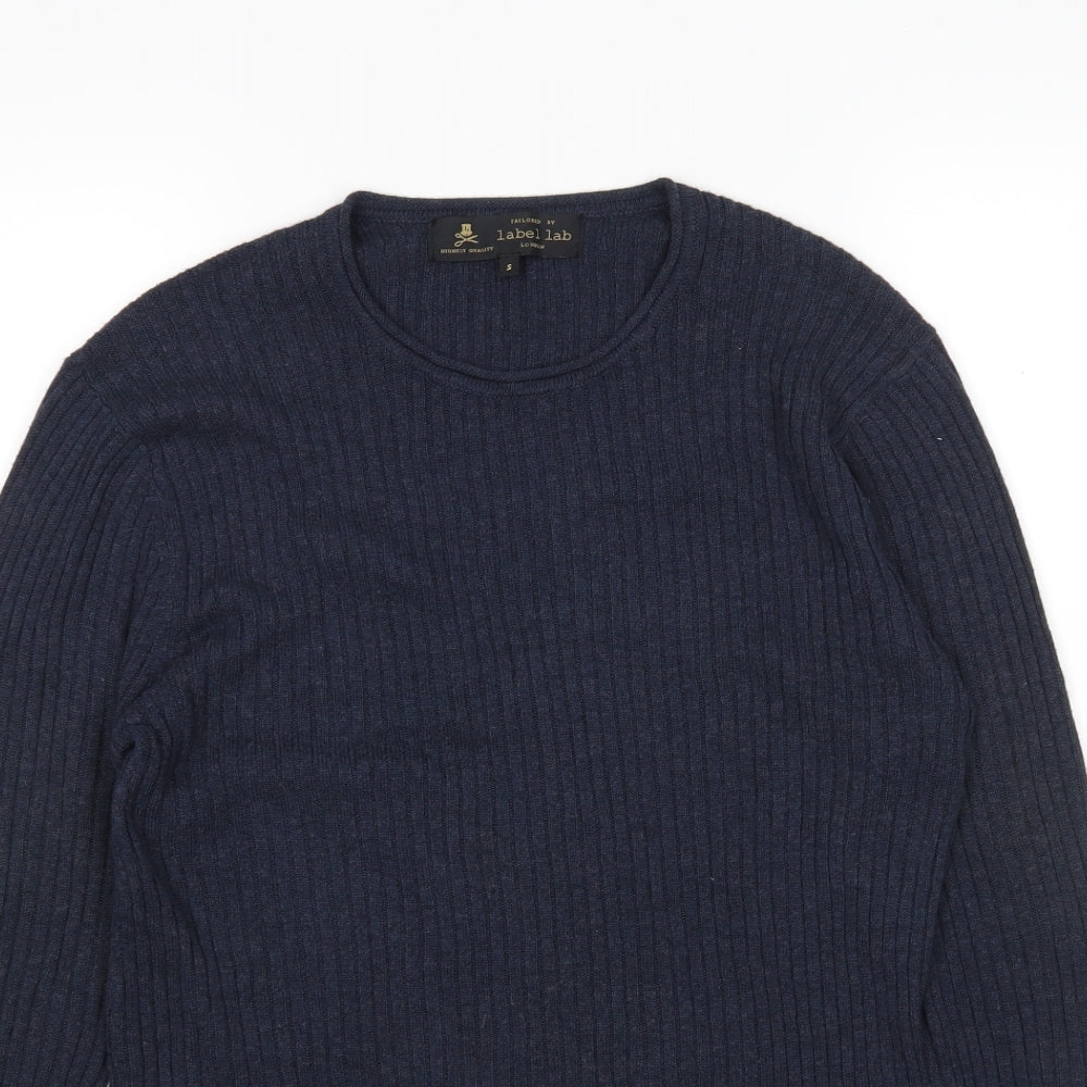 Label Lab Mens Blue   Pullover Jumper Size S