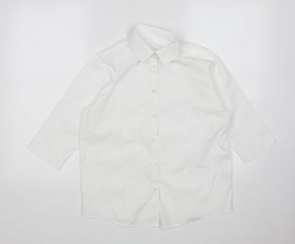 George Boys White   Basic Button-Up Size 13-14 Years