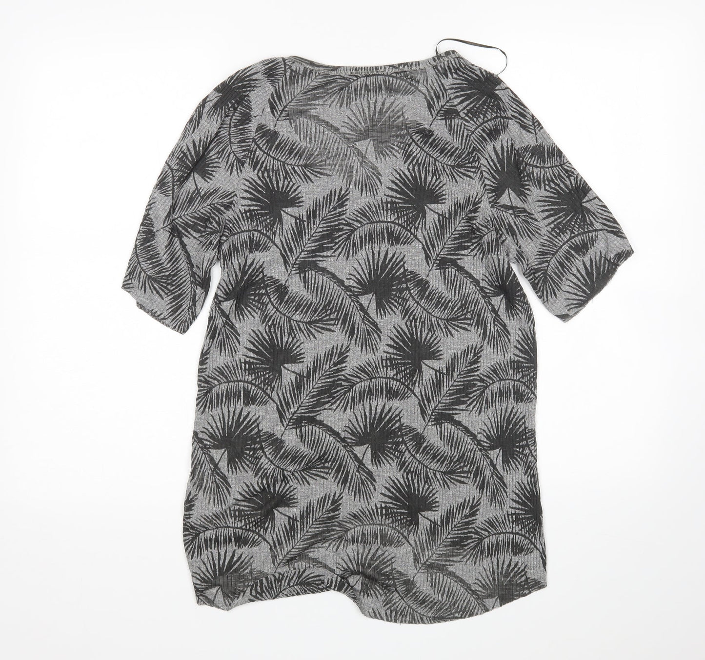 Womens UK Size S Zara Grey Basic T-Shirt