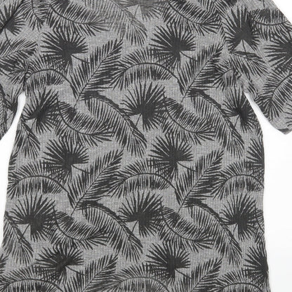 Womens UK Size S Zara Grey Basic T-Shirt