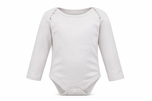 Front view of Nutmeg Baby White Leotard One-Piece, size 12-18, Months