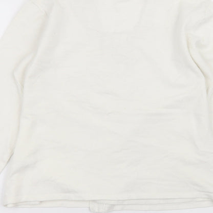 Womens UK Size 12 Viz-A-Viz White Cardigan Jumper