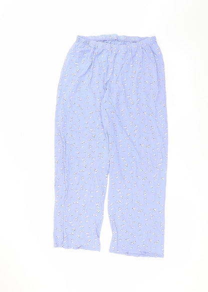 Womens UK Size 12 Marks and Spencer Regular Fit  Blue Trousers