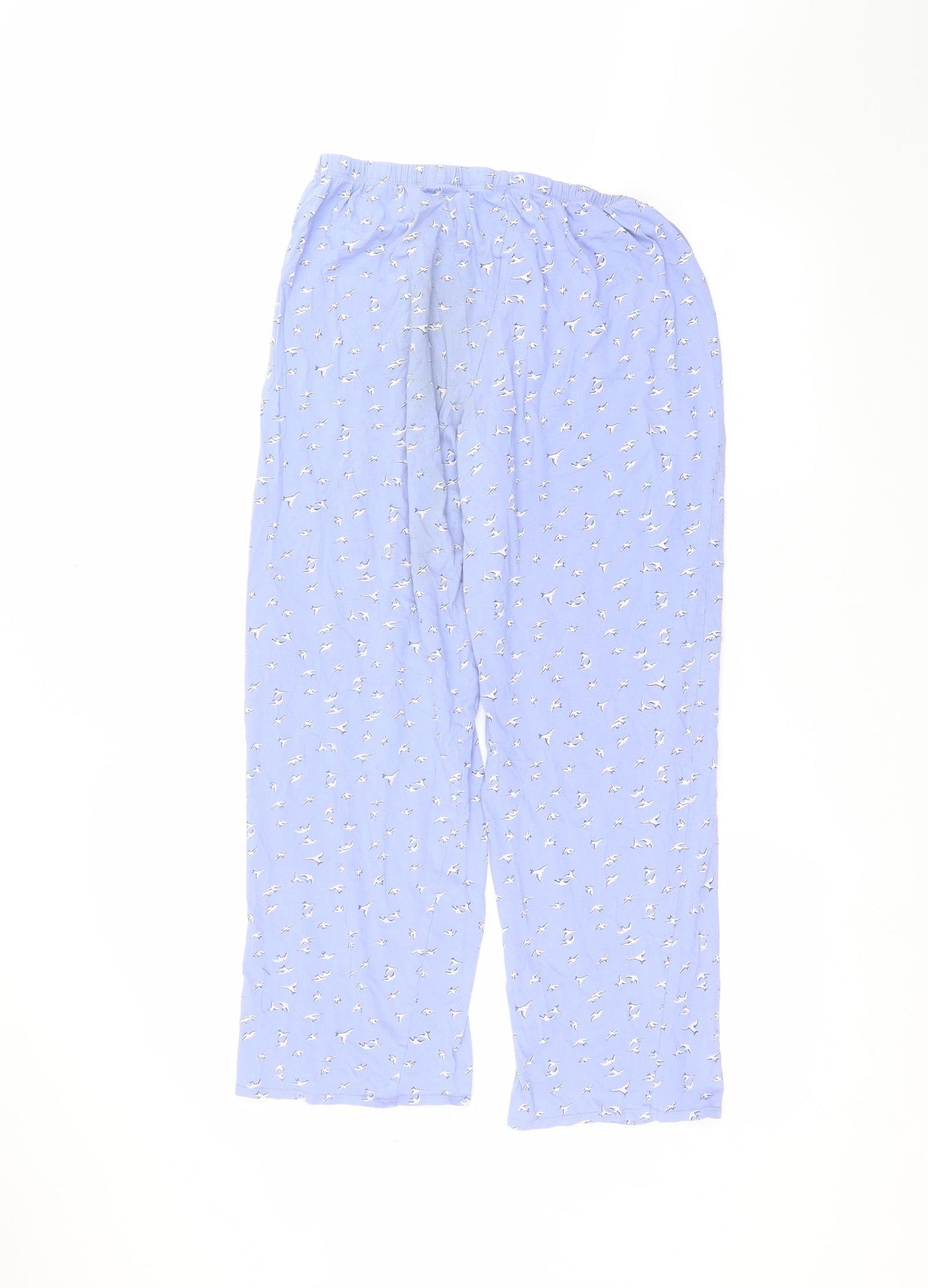 Womens UK Size 12 Marks and Spencer Regular Fit  Blue Trousers