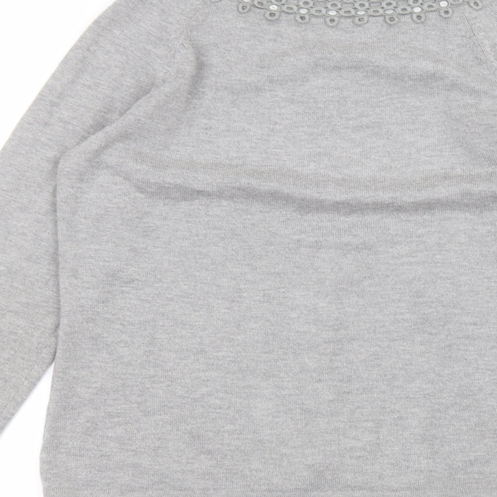 Country Club Womens Grey   Cardigan Jumper Size S