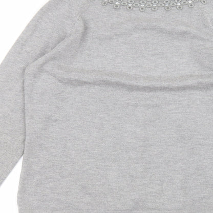 Country Club Womens Grey   Cardigan Jumper Size S