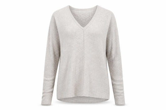 Front view of John Lewis women’s brown jumper, size UK 8