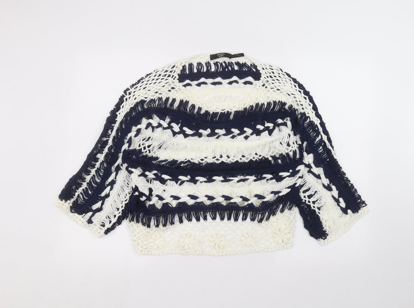 Joanna Hope Womens White Striped  Pullover Jumper Size 16