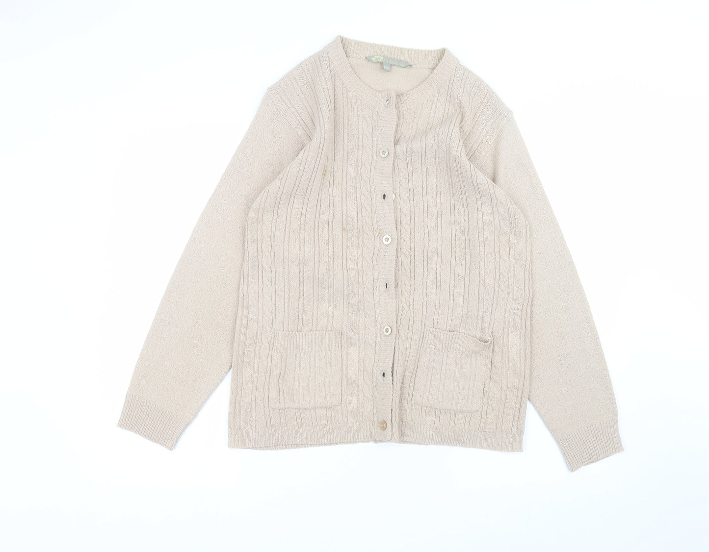 Womens UK Size M Akal Collection Brown Cardigan Jumper