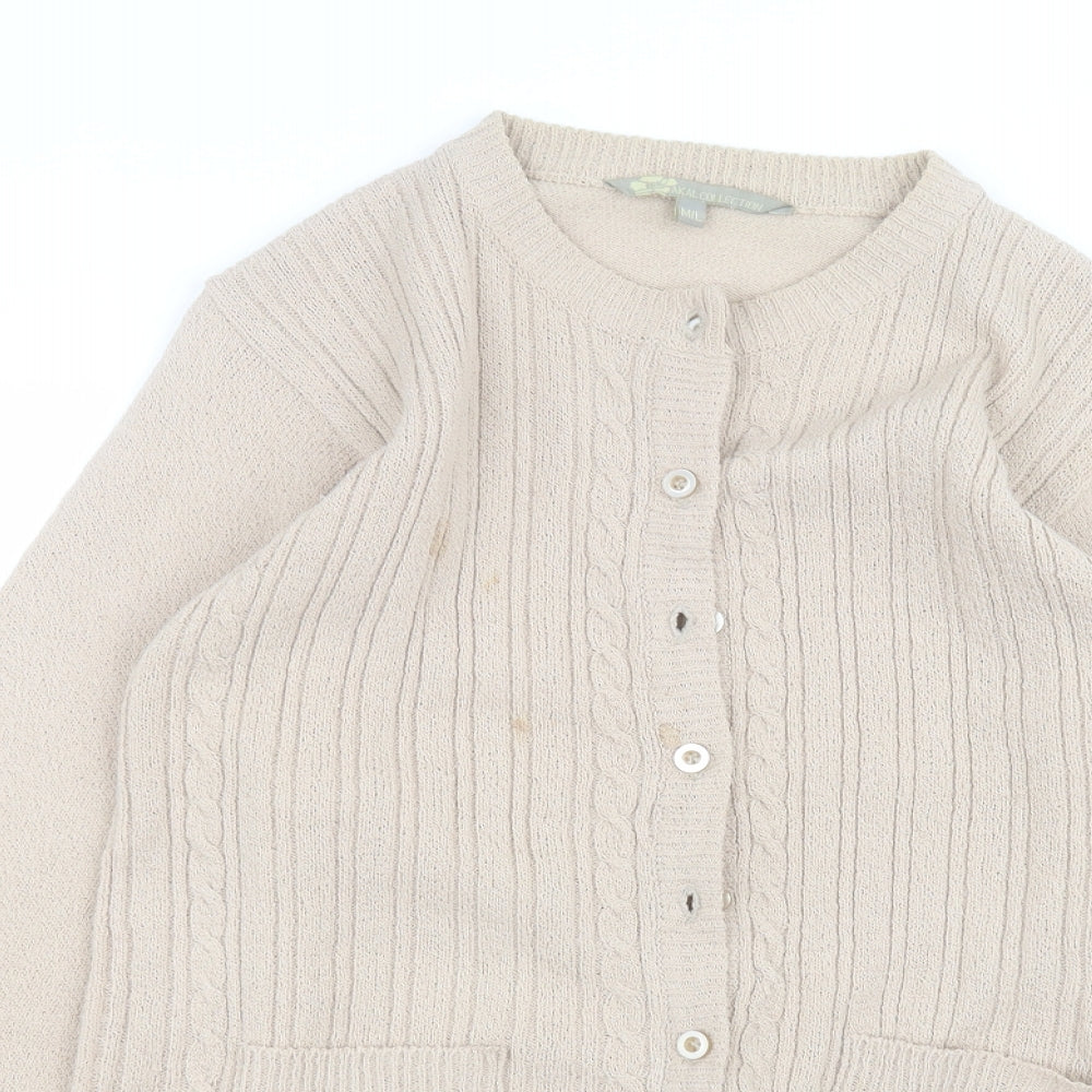 Womens UK Size M Akal Collection Brown Cardigan Jumper