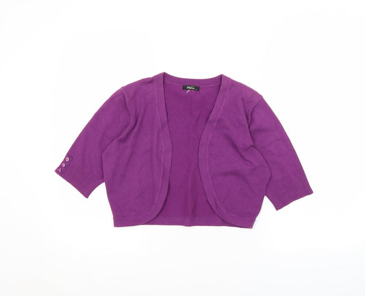 Womens UK Size S M&Co Purple Cardigan Jumper