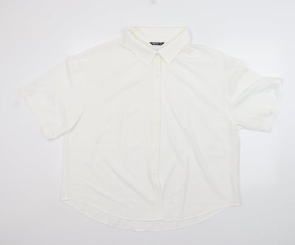 SheIn Womens White   Basic Button-Up Size 3XL