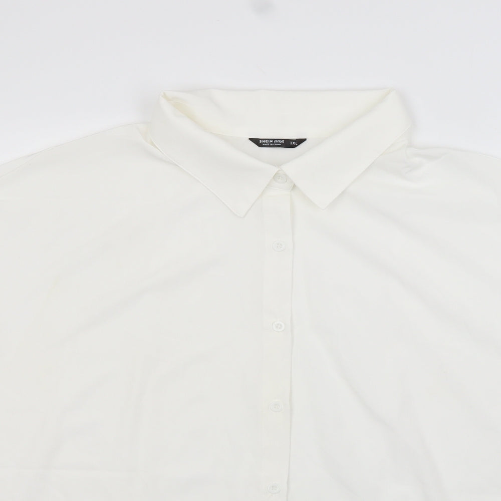 SheIn Womens White   Basic Button-Up Size 3XL