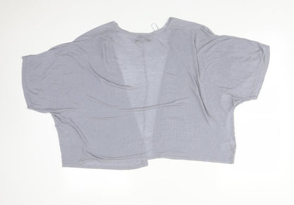 Womens UK Size L Papaya Grey Cardigan Jumper