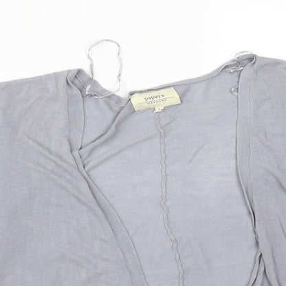 Womens UK Size L Papaya Grey Cardigan Jumper