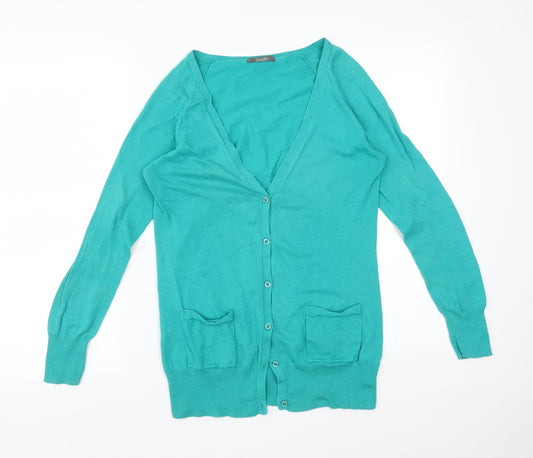 Womens UK Size 12 South Green Cardigan Jumper