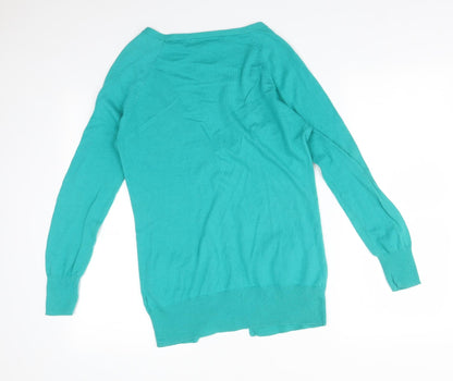 Womens UK Size 12 South Green Cardigan Jumper